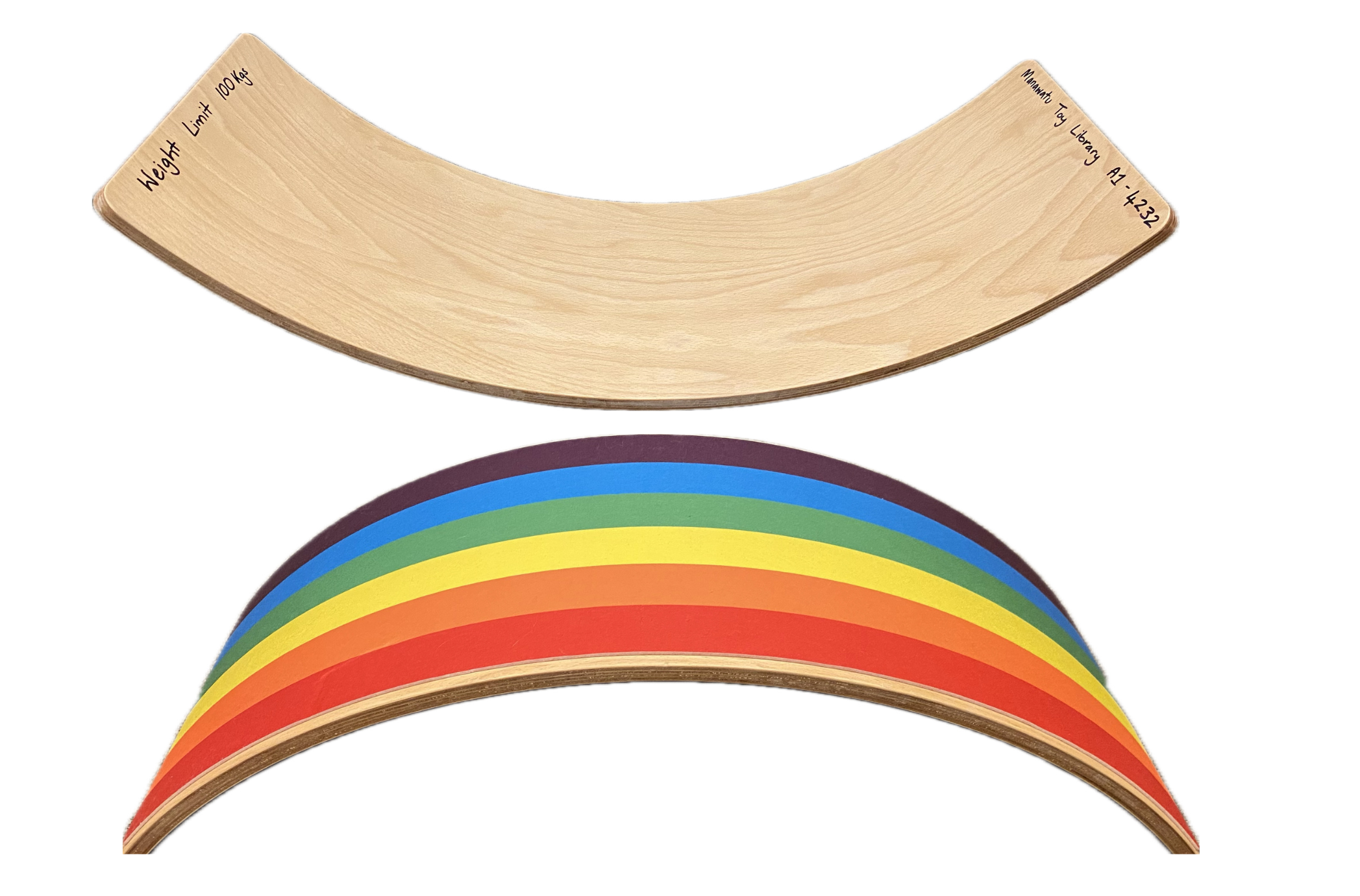 Balance Board with rainbow felt grip