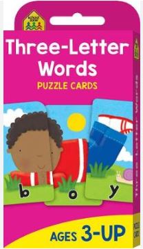 Three Letter Words Puzzle cards