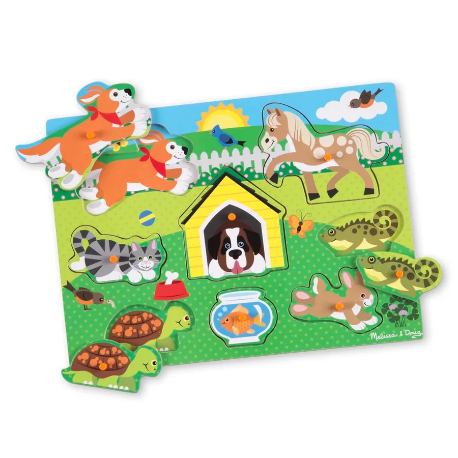 Wooden Peg Pets Puzzle